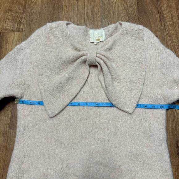 ByTimo Womens Alpaca Wool Blend Sweater Big Bow Light Muted Pink Size Small - Picture 7 of 8